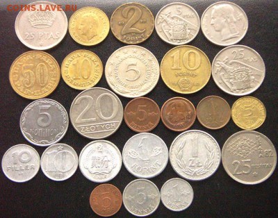 47 разных зарубежных монет (см. описание). До 11.11_22.00мск - 8925