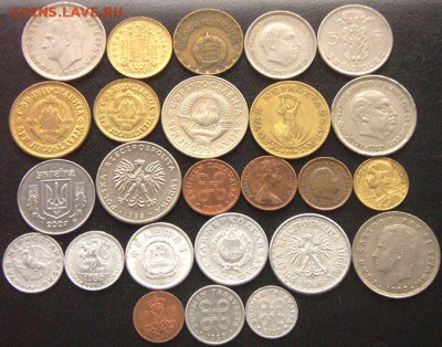47 разных зарубежных монет (см. описание). До 11.11_22.00мск - 8926