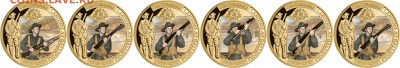 Монеты с Корабликами - 2015 100 долларов Высадка в Галлиполи (движение)