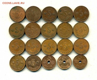Монеты Русской, буржуазной, современной Финляндии 1865 -2001 - 5 п.1918-43.1
