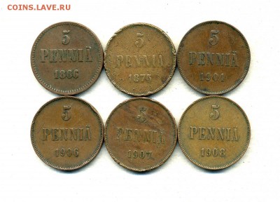Монеты Русской, буржуазной, современной Финляндии 1865 -2001 - 5 п.1866-08.р