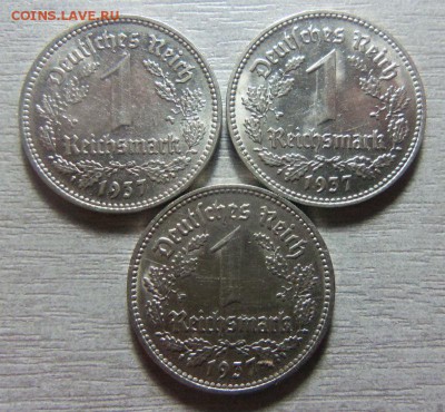 1 рейхсмарка 1937 года - 3 монеты A , D , E . 14-11-2014 - 100 (2).JPG