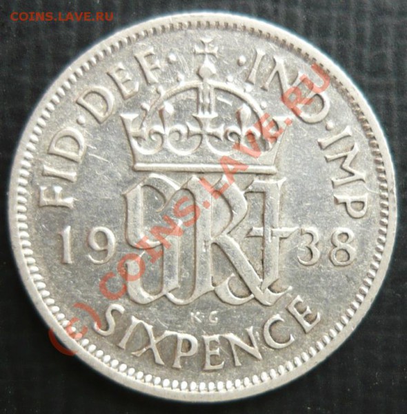 Великобритания 6 пенсов. 1938 г. До 2.05.10г.  21-00 МСК. - 6 38.JPG