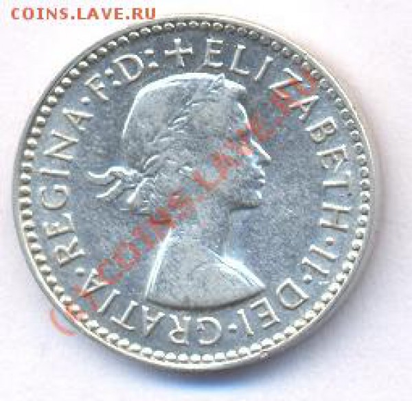 Австралия  3 пенса. 1955 г. До 2.05.10г.  21-00 МСК. - 3 пенса