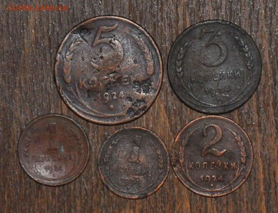 1,2,3,5 копеек 1924г. до 15.11.2014 в 22-00 - _Nn_ 1924 -0