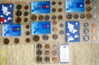 Наборы иностранных монет в блистерах 12 шт. разные - 100_1365