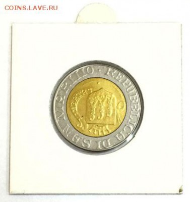 БИМ - Сан-Марино 500 лир 1989 года - История в холдере - Сан_1