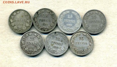 Монеты Русской, буржуазной, современной Финляндии 1865 -2001 - 25 п.1873-01.р