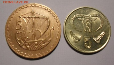 Мэн 1 фунт 1998 + Британия 1 пенни 1898+Кипр 3 монеты - кипр-4