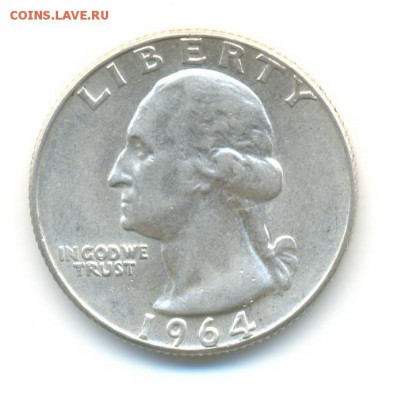 4 доллара 1964D. AU . до 20.11 22:00 - 9