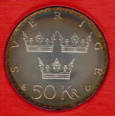 Ag ШВЕЦИЯ 50 КРОН 1975 КОНСТИТУЦИЯ ДО 20.11-22Ч (А325) - 5-шв50а