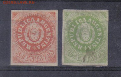 Марки Аргентина 1862-63гг $120 до 19.11 22.00мск - Марки Аргентина 1862-63гг $120