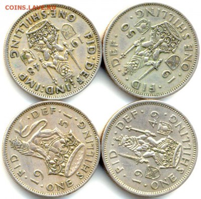 Британия_4 шиллинга 1948-1949-1950-1951; до 16.11_22.30мск - 8936