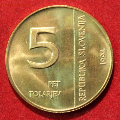 С 1 РУБЛЯ СЛОВЕНИЯ 5 толаров 1994г 50-лет ГОС.БАНКУ до 23.11 - IMG_2391.JPG