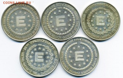 Жетоны Европа серебро - 27