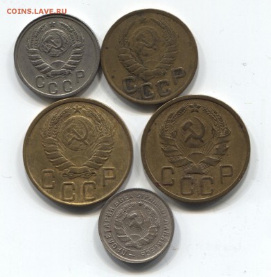 3к.1945, 5к.1936,1945, 10к.1934 и 15к.1939 - 005