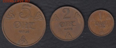 Норвегия 1, 2 и 5 эре 1936 до 19.11.2014 22-00 - Норвегия 1, 2 и 5 эре 2 подборка а