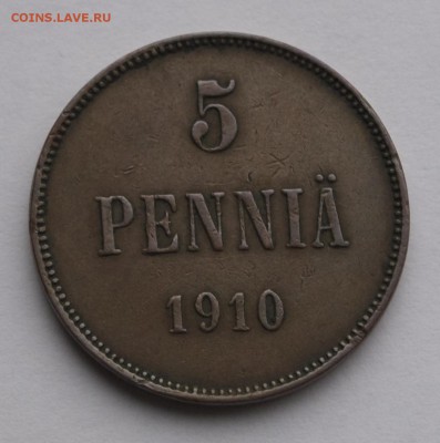 1 пенни 1882, 5 пенни 1910, марки 1907, 1915, 2 марки 1908 - 5p-10