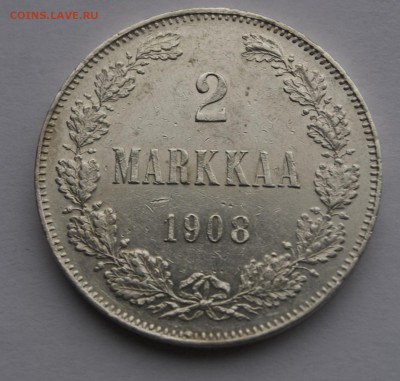 1 пенни 1882, 5 пенни 1910, марки 1907, 1915, 2 марки 1908 - 2-1908
