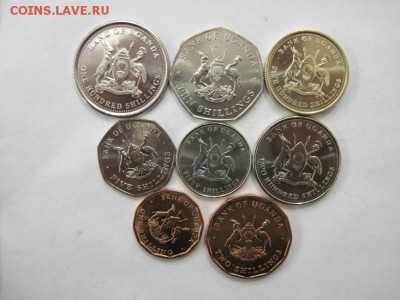 Уганда набор из 8 монет до 21.11.14 - Изображение23 075