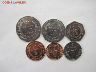 мадагаскар набор из 6 монет до 21.11.14 - Изображение23 073