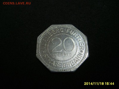 НЮРНБЕРГ,20 пфеннигов 1921г(Luginsland)!до 20.11.2014 - S6002574.JPG