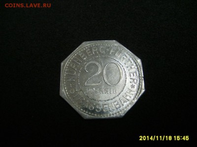 НЮРНБЕРГ,20 пфеннигов 1921г(Shoner Brunnen)!до 20.11.2014 - S6002581.JPG
