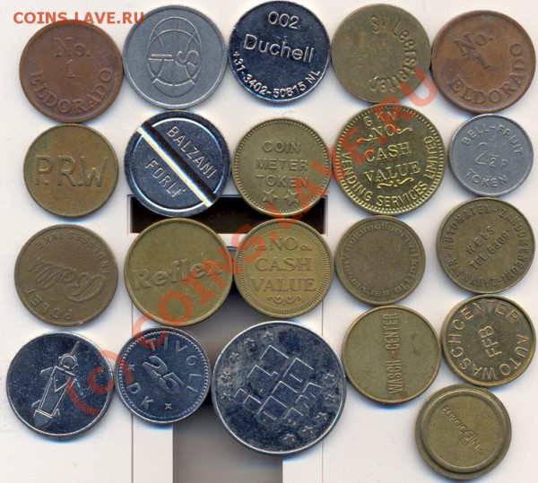 21шт. иностранных жетонов_____________до 06.04.2010 - иножетоны