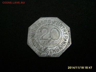 НЮРНБЕРГ,20 пфеннигов 1921г(Martin Behaim)!до20.11.2014 - S6002594.JPG