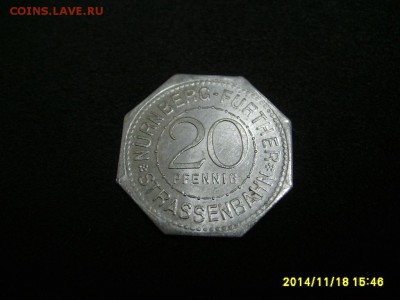 НЮРНБЕРГ,20 пфеннигов 1921г(Spittler Tor)!до20.11.2014 - S6002590.JPG