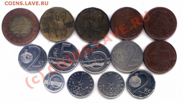 L35 Набор монет Чехии 8 шт. до 08.05 в 22.00 - L35 Czech -2