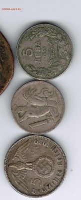 5 лев 1930, 5 марок 1930 или 39, 1 чешская 1929 - инострань 1