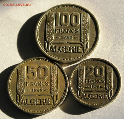 Франц. Алжир, комплект из 3 монет (21.11) - P1018480.JPG