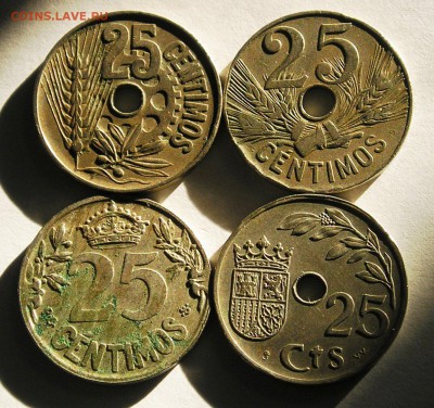 Старая Испания, 4 разных Четвертака  (21.11) - P1018491.JPG