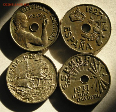 Старая Испания, 4 разных Четвертака  (21.11) - P1018490.JPG