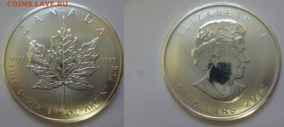 ДК Канада 5 долларов 2012 года Кленовый лист серебро 24.11 2 - P1090533.JPG