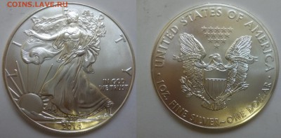 ДК США 1 доллар 2014 Серебро  унция Свобода 24.11 22.00 - P1090567.JPG