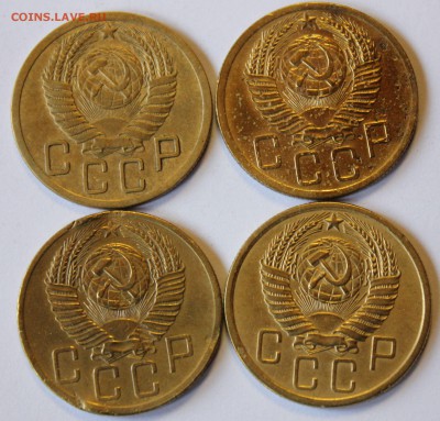 5 копеек 1952, 1953, 1954, 1955 гг. 24.11.2014 в 22-10 мск. - 1952-55 .JPG