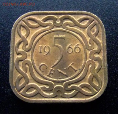 3 - Суринам 5 центов (1966) бронза Р
