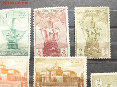 Марки ИСПАНИИ Парусники 1930 г - P2000987.JPG