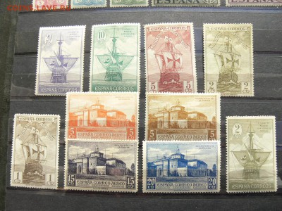 Марки ИСПАНИИ Парусники 1930 г - P2000985.JPG