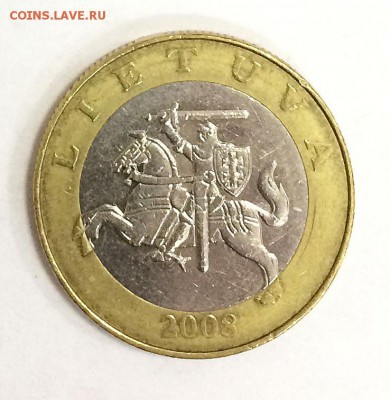 БИМ 2 монеты - 50 крон Чехия 2009 г., 2 лита Литва 2008 - Лит_2