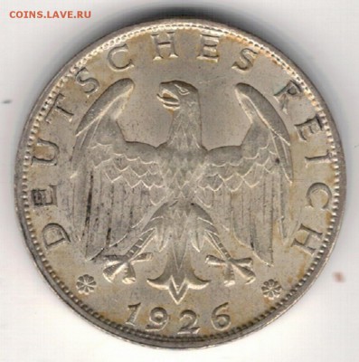Ag ГЕРМАНИЯ РЕЙХСМАРКА 1926А ДО 27.11.14 В 22.00МСК (А445) - 5-гер26