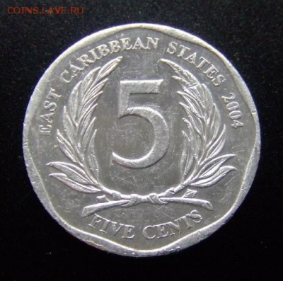 3 - Восточные Карибы 5 центов (2004) Р