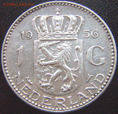 Неплохой голландский гульден 1956. Серебро; до 22.11_22.02мс - 8770
