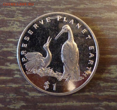 ЛИБЕРИЯ - АИСТЫ до 28.11, 22.00 - либерия 1 доллар аисты - 1