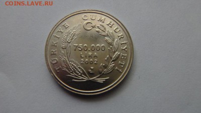 ТУРЦИЯ 750000 лир  aUNC до 28.11.14г 22.00 мск. - 5