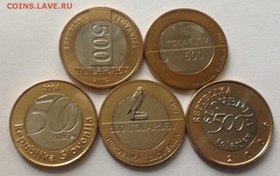 Монеты евро и других стран ЕвропыНовинка Андорра евро 2150 р - Набор 500 толаров Словения - 2