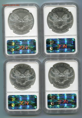 ФИКС. 1 доллар 2014, Шагающая свобода, в слабе NGC, BU. - Сканирование__351