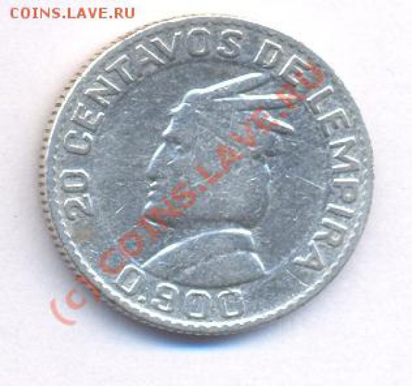 Гондурас 20 центаво. 1952 г. До 6.05.10.  21-00 МСК. - 20 центаво
